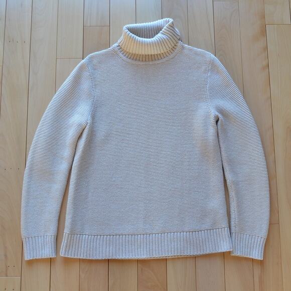 J Crew Knit Turtleneck Sweater Tan Size M - Picture 1 of 4